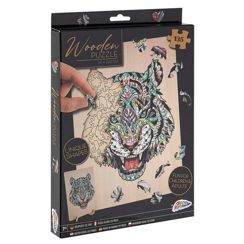 Drewniane puzzle 2D Tygrys 135 elemenów
