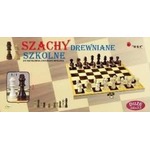 Duże szachy szkolne drewniane