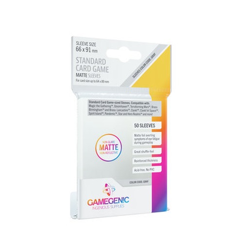 Gamegenic: Matte Standard Card Game Sleeves (66x91 mm), 50 sztuk