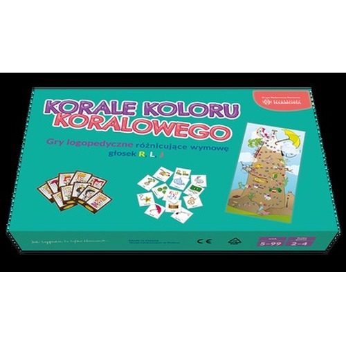 Gra logopedyczna Korale koloru koralowego
