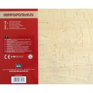 Łamigłówka drewniana Gepetto - Hipopotam (Hippopotamus)