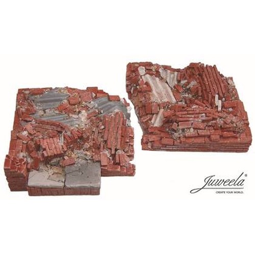 Juweela: Zniszczona ceglana ściana 75 x 75 mm - Uniwersalna