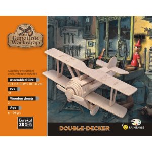 Łamigłówka drewniana Gepetto - Dwupłatowiec (Double-Decker)
