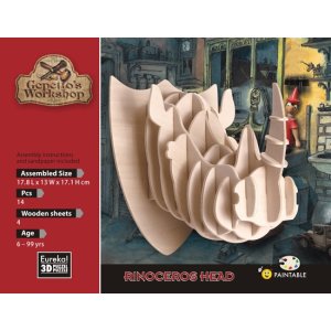 Łamigłówka drewniana Gepetto - Głowa nosorożca (Rinoceros head)