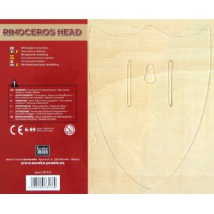 Łamigłówka drewniana Gepetto - Głowa nosorożca (Rinoceros head)