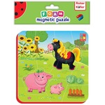Piankowe puzzle magnetyczne: Zwierzęta na farmie