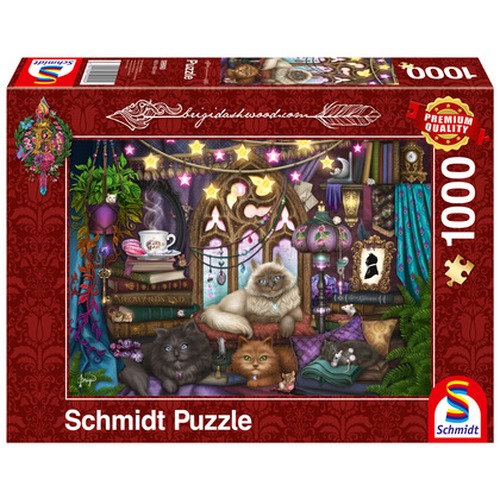 PQ Puzzle 1000 el. BRIGID ASHWOOD Koty, herbata i książki