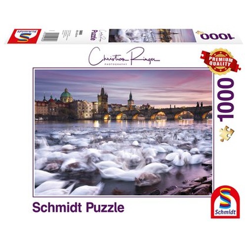 PQ Puzzle 1000 el. CHRISTIAN RINGER Praskie łabędzie