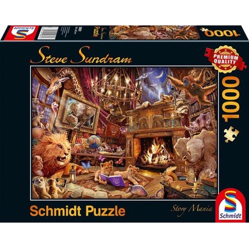 PQ Puzzle 1000 el. STEVE SUNDRAM Zwierzaki czytają książki (Story Mania)