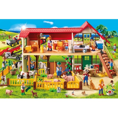 Puzzle 100 el. PLAYMOBIL Farma + figurka