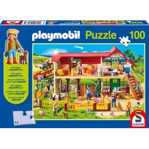 Puzzle 100 el. PLAYMOBIL Farma + figurka