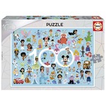 Puzzle 100 el. Portret bohaterów bajek Disneya