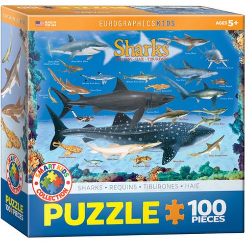 Puzzle 100 Smartkids Sharks 6100-0079