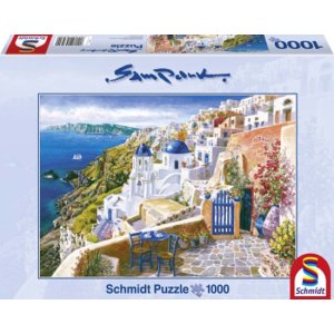 Puzzle 1000 el. SAM PARK Widok z Santorini
