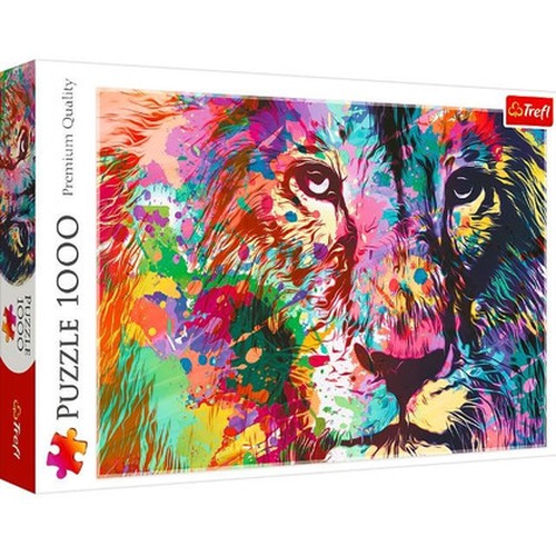 Puzzle 1000 elementów Kolorowy lew