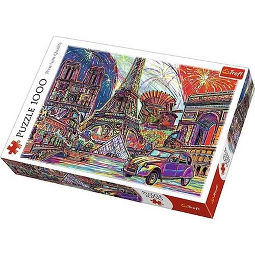 Puzzle 1000 elementów - Kolory Paryża