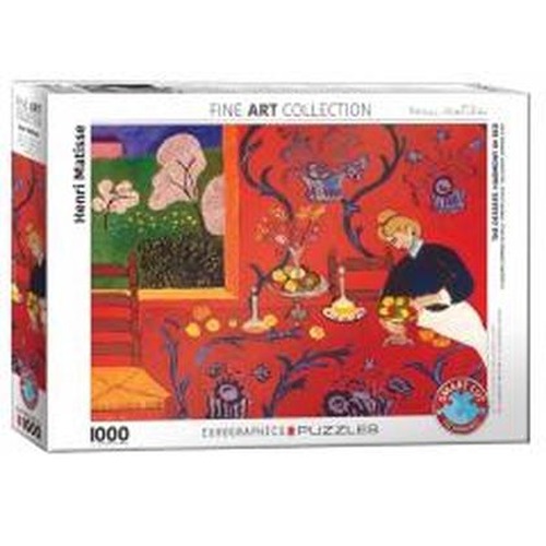 Puzzle 1000 Harmonia w kolorze czerwonym, Matisse