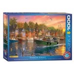 Puzzle 1000 Zachód słońca w porcie