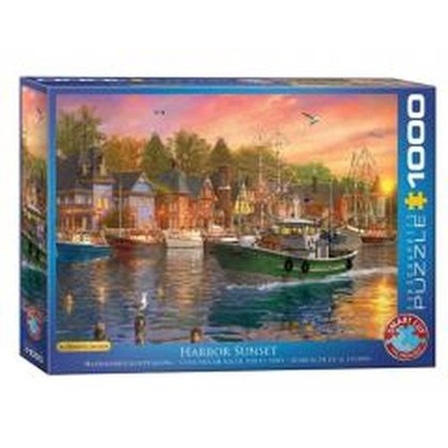 Puzzle 1000 Zachód słońca w porcie