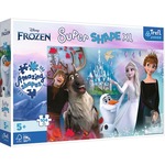 Puzzle 104 elementy XL Super Shape W świecie Anny i Elsy jest wesoło, Kraina Lodu