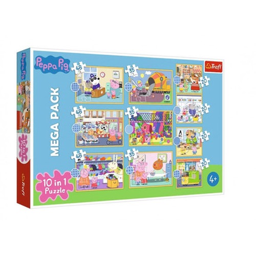 Puzzle 10w1 Poznaj Świnkę Peppę