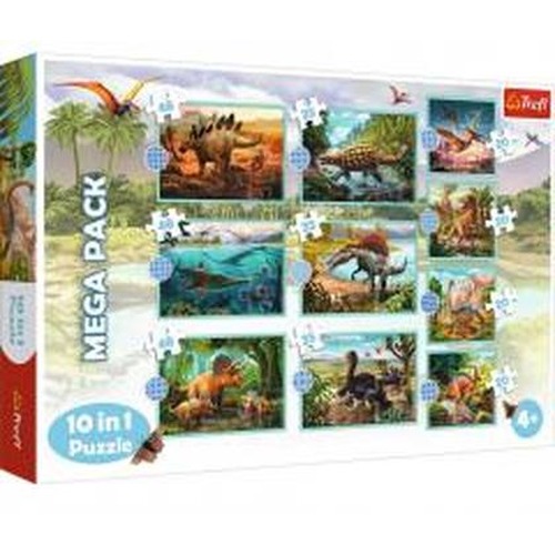 Puzzle 10w1 Poznaj wszystkie dinozaury TREFL
