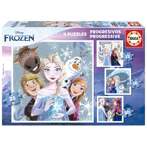 Puzzle 12 el. + 16 el. + 20 el. + 25 el. Kraina Lodu