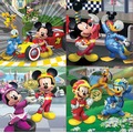 Puzzle 12 el. + 16 el. + 20 el. + 25 el. Myszka Miki i raźni rajdowcy