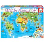 Puzzle 150 el. Mapa świata dla dzieci (Atrakcje turystyczne)