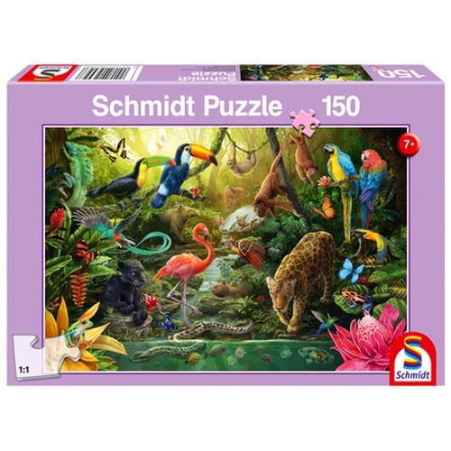 Puzzle 150 el. Mieszkańcy dżungli