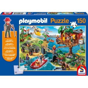 Puzzle 150 el. PLAYMOBIL Domek na drzewie + figurka
