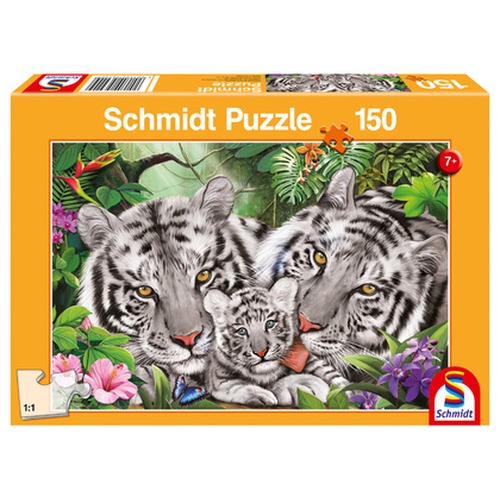Puzzle 150 el. Rodzina tygrysów