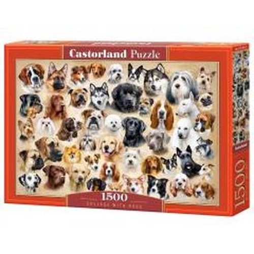 Puzzle 1500 Collage with Dogs CASTOR
