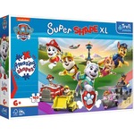 Puzzle 160 elementów XL Super Shape Skaczące pieski, Psi Patrol