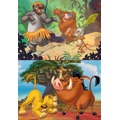 Puzzle 2 x 20 el. Król Lew / Księga dżungli