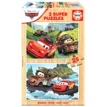 Puzzle 2 x 25 el. Auta (drewniane)