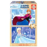 Puzzle 2 x 25 el. Kraina Lodu (drewniane)