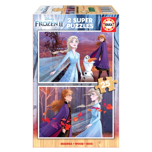 Puzzle 2 x 25 el. Kraina Lodu II (drewniane)