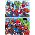 Puzzle 2 x 25 el. Marvel Super Hero Adventures (drewniane)