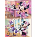 Puzzle 2 x 25 el. Myszka Minnie / Daisy (drewniane)