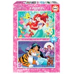 Puzzle 2 x 48 el. Aladyn / Mała Syrenka