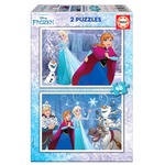 Puzzle 2 x 48 el. Kraina Lodu