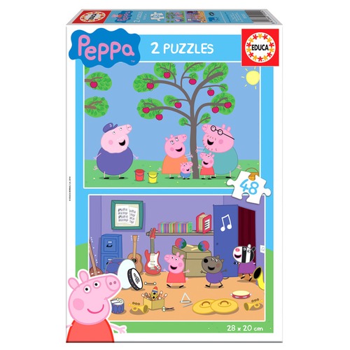 Puzzle 2 x 48 el. Świnka Peppa