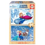 Puzzle 2 x 50 el. Kraina Lodu (drewniane)