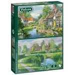 Puzzle 2 x 500 el. FALCON Domy nad rzeką