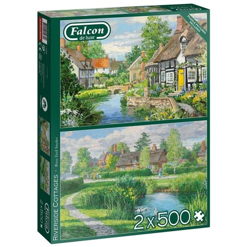 Puzzle 2 x 500 el. FALCON Domy nad rzeką