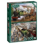 Puzzle 2 x 500 el. FALCON Kolejowy przewóz poczty