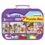 Puzzle 2 x 60 el. + 2 x 100 el. W WALIZCE Klub jeździecki