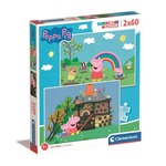 Puzzle 2 x 60 super kolor Peppa Pig 21622