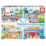 Puzzle 20 el. + 40 el. + 60 el. + 80 el. Bohaterowie w akcji